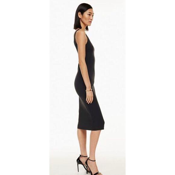 Babaton Contour Squareneck Midi Dress in Black Size M - Picture 2 of 10